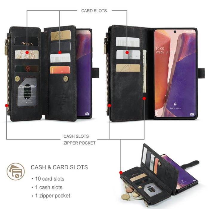 Caseme - CASEME C30 Fodral för Samsung Galaxy Note20 - Svart