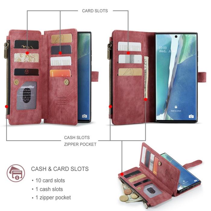 Caseme - CASEME C30 Fodral för Samsung Galaxy Note20 Ultra - Röd
