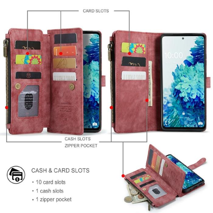 Caseme - CASEME C30 Fodral för Samsung Galaxy S20 FE 2022 - Röd