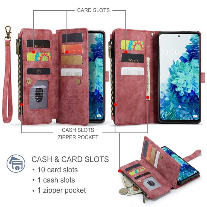 Caseme - CASEME C30 Fodral för Samsung Galaxy S20 FE 4G/5G - Röd