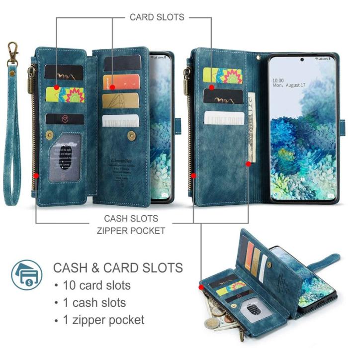 Caseme - CASEME C30 Fodral för Samsung Galaxy S20 Plus - Blå