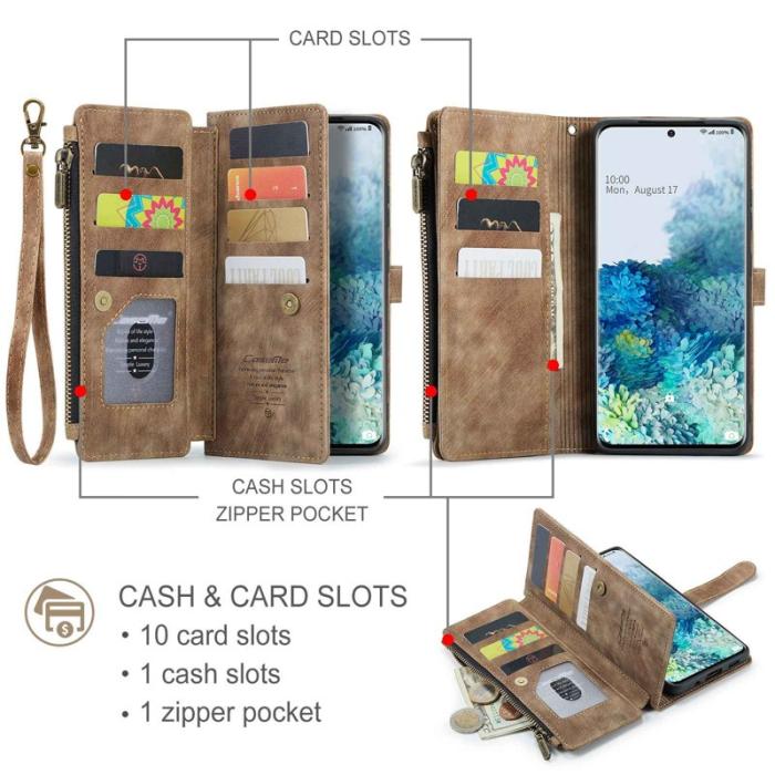 Caseme - CASEME C30 Fodral för Samsung Galaxy S20 Plus - Brun