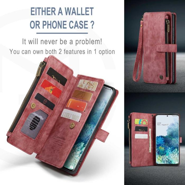 Caseme - CASEME C30 Fodral för Samsung Galaxy S20 Plus - Röd