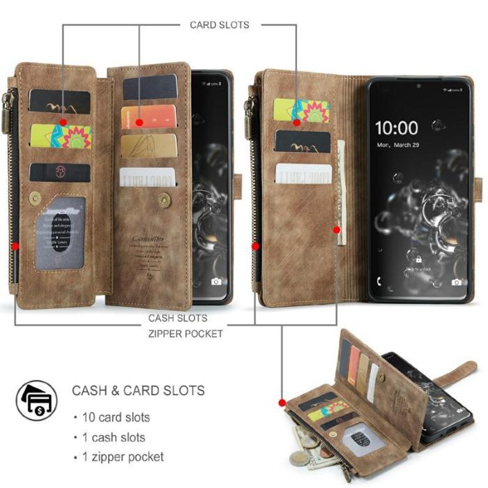 Caseme - CASEME C30 Fodral för Samsung Galaxy S20/S21 Ultra 5G - Brun