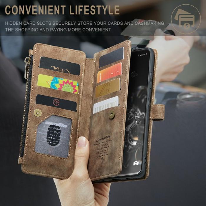 Caseme - CASEME C30 Fodral för Samsung Galaxy S20/S21 Ultra 5G - Brun