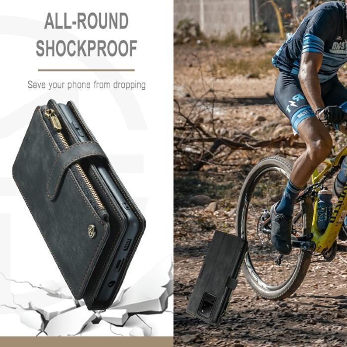 Caseme - CASEME C30 Fodral för Samsung Galaxy S20/S21 Ultra 5G - Svart