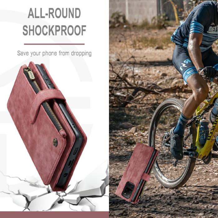 Caseme - CASEME C30 Fodral för Samsung Galaxy S20/S21 Ultra - Röd