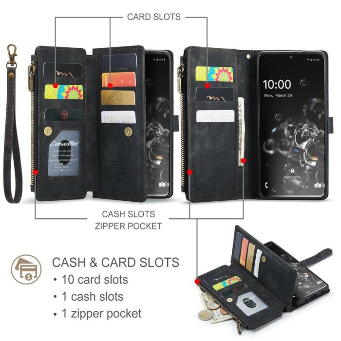 Caseme - CASEME C30 Fodral för Samsung Galaxy S20 Ultra - Svart