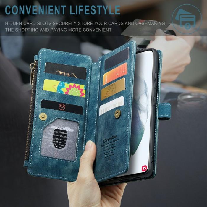 Caseme - CASEME C30 Fodral för Samsung Galaxy S21 4G/5G Blå