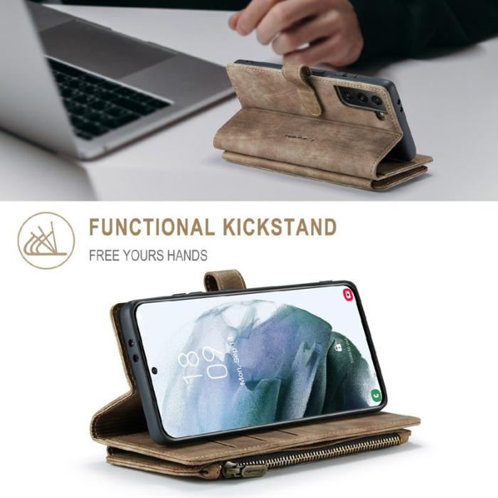 Caseme - CASEME C30 Fodral för Samsung Galaxy S21 4G/5G - Brun