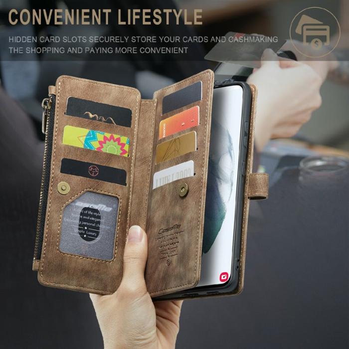 Caseme - CASEME C30 Fodral för Samsung Galaxy S21 4G/5G - Brun