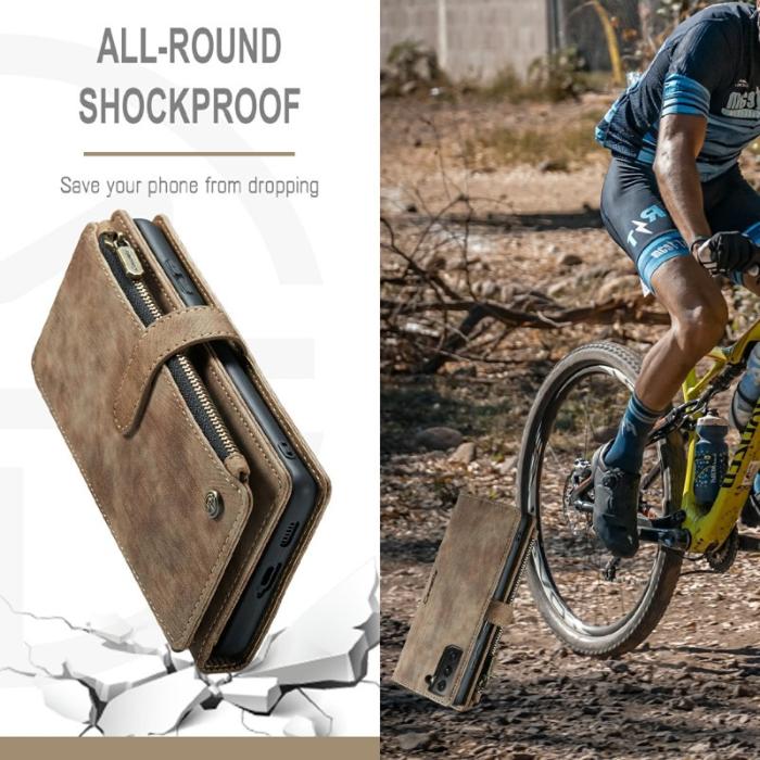 Caseme - CASEME C30 Fodral för Samsung Galaxy S21 4G/5G - Brun