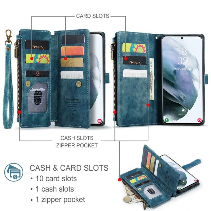 Caseme - CASEME C30 Fodral för Samsung Galaxy S21+ 5G - Blå