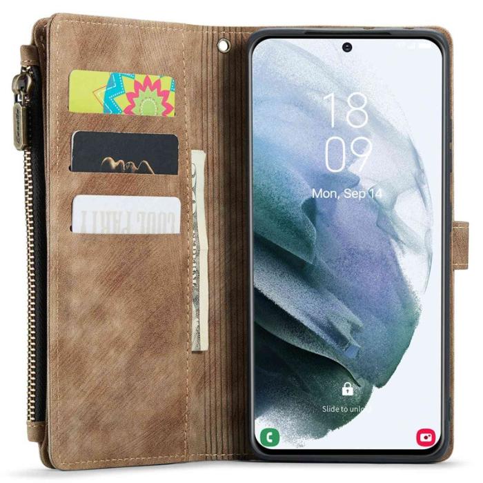 Caseme - CASEME C30 Fodral för Samsung Galaxy S21+ 5G - Brun