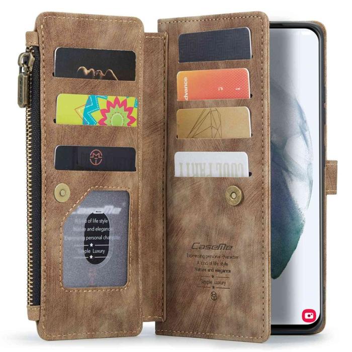 Caseme - CASEME C30 Fodral för Samsung Galaxy S21+ 5G - Brun