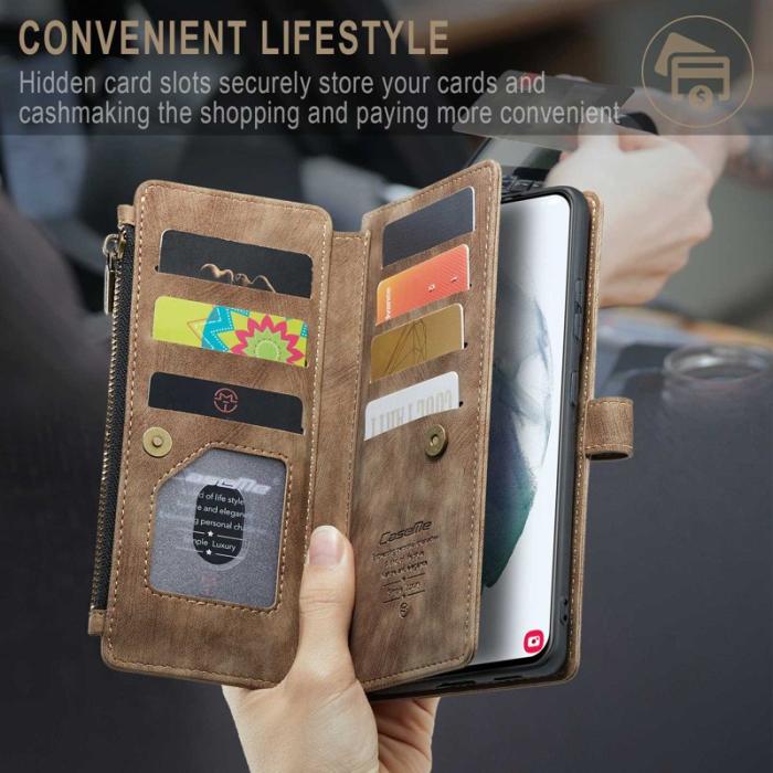 Caseme - CASEME C30 Fodral för Samsung Galaxy S21+ 5G - Brun