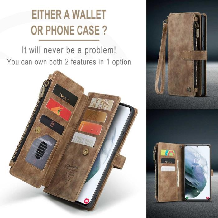 Caseme - CASEME C30 Fodral för Samsung Galaxy S21+ 5G - Brun