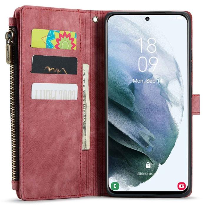 Caseme - CASEME C30 Fodral för Samsung Galaxy S21+ 5G Röd