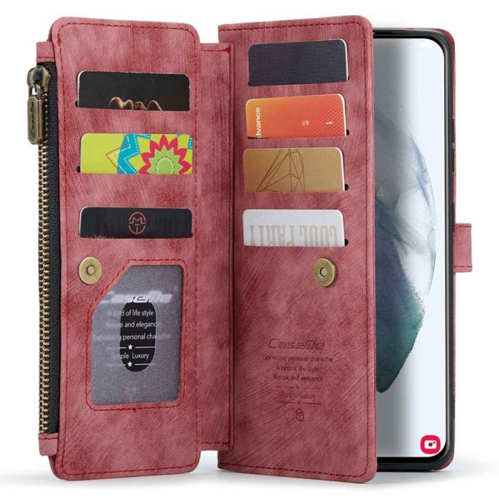 Caseme - CASEME C30 Fodral för Samsung Galaxy S21+ 5G Röd