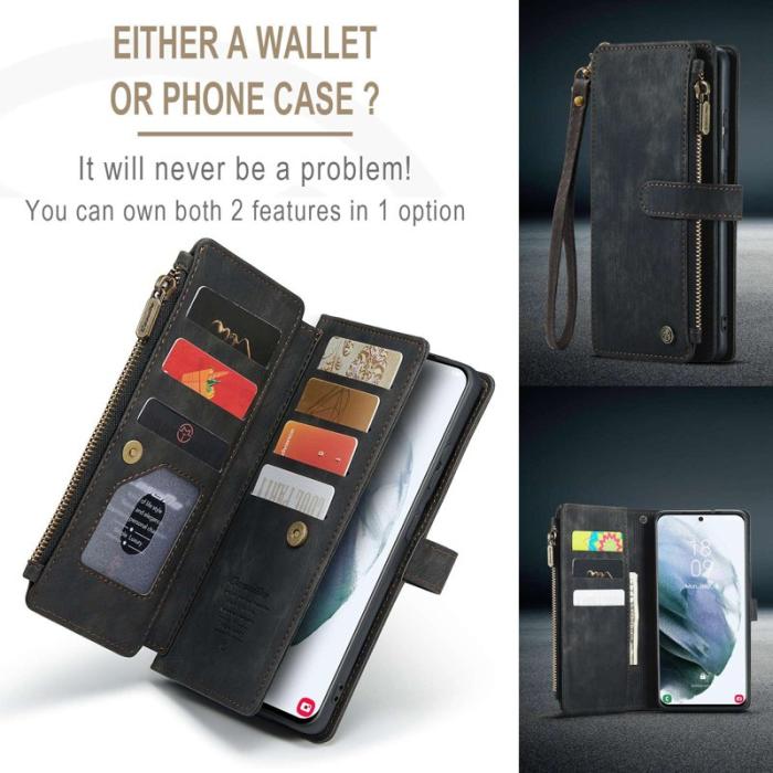 Caseme - CASEME C30 Fodral för Samsung Galaxy S21+ 5G - Svart