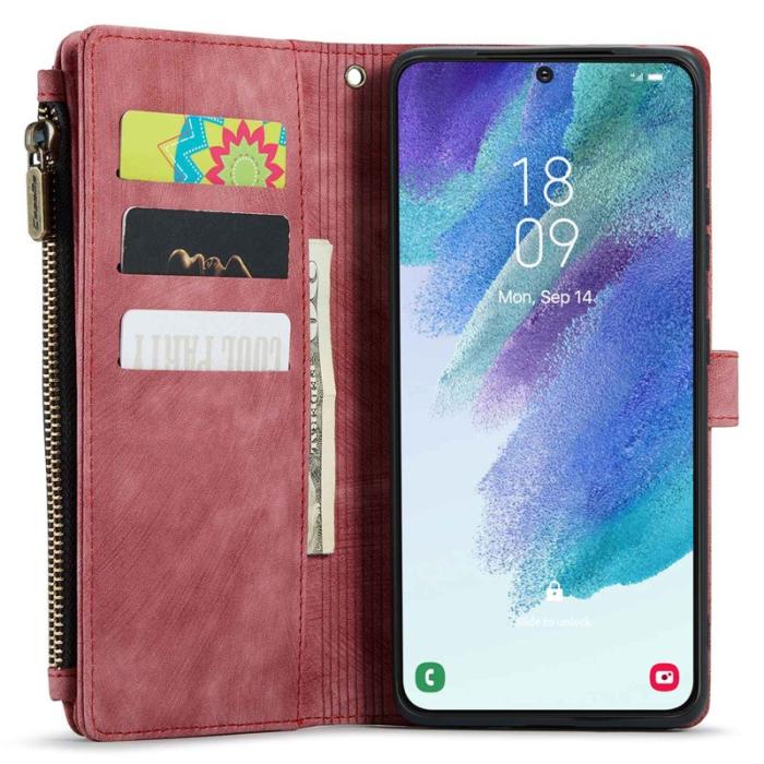 Caseme - CASEME C30 Fodral för Samsung Galaxy S21 FE 5G Röd