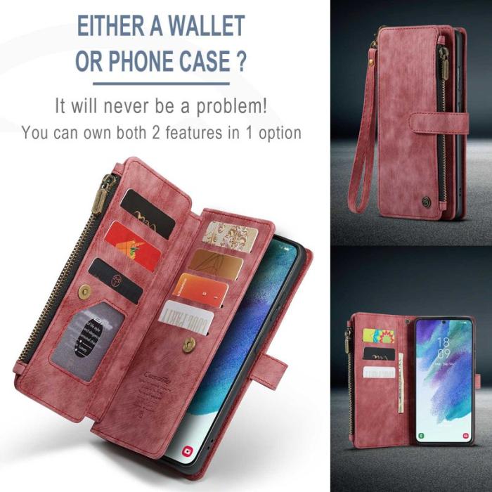 Caseme - CASEME C30 Fodral för Samsung Galaxy S21 FE 5G Röd