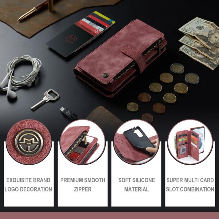 Caseme - CASEME C30 Fodral för Samsung Galaxy S21 FE 5G Röd