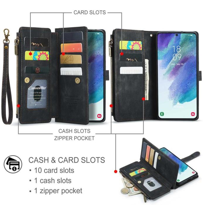 Caseme - CASEME C30 Fodral för Samsung Galaxy S21 FE 5G - Svart