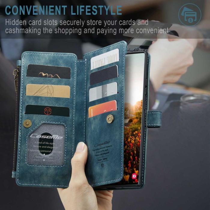 Caseme - CASEME C30 Fodral för Samsung Galaxy S22 Ultra 5G - Blå