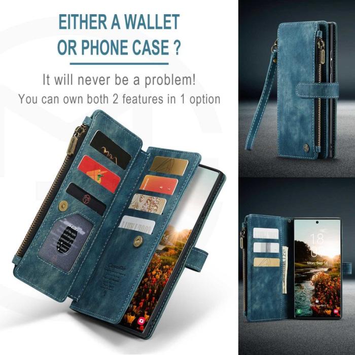 Caseme - CASEME C30 Fodral för Samsung Galaxy S22 Ultra 5G - Blå