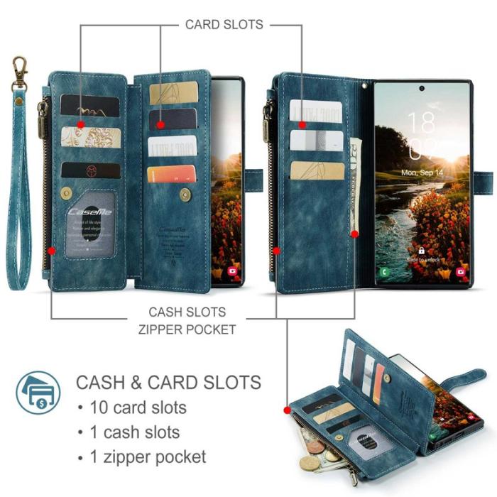 Caseme - CASEME C30 Fodral för Samsung Galaxy S22 Ultra 5G - Blå