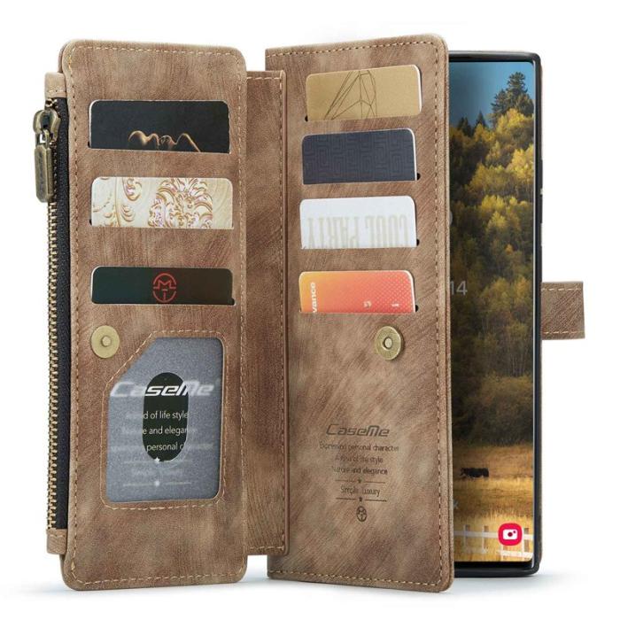 Caseme - CASEME C30 Fodral för Samsung Galaxy S22 Ultra 5G - Brun