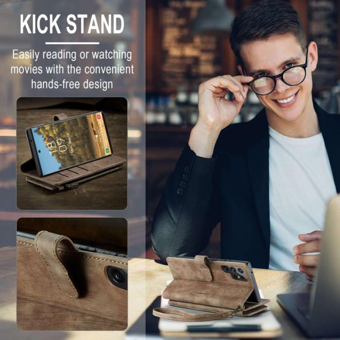 Caseme - CASEME C30 Fodral för Samsung Galaxy S22 Ultra 5G - Brun