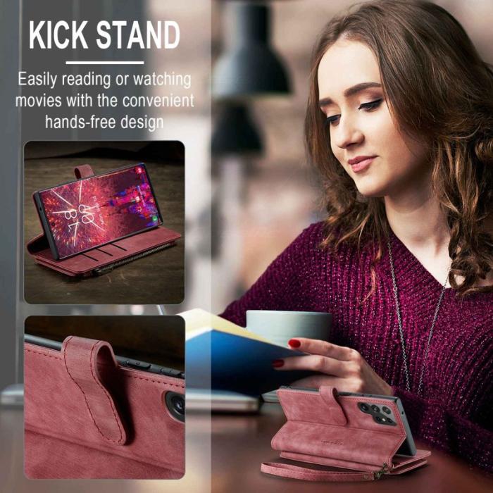 Caseme - CASEME C30 Fodral för Samsung Galaxy S22 Ultra 5G - Röd