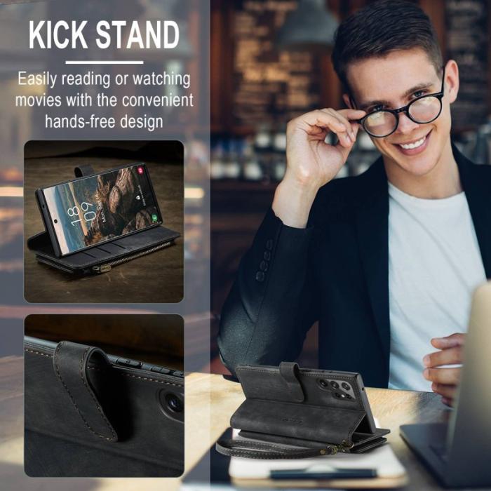 Caseme - CASEME C30 Fodral för Samsung Galaxy S22 Ultra 5G - Svart