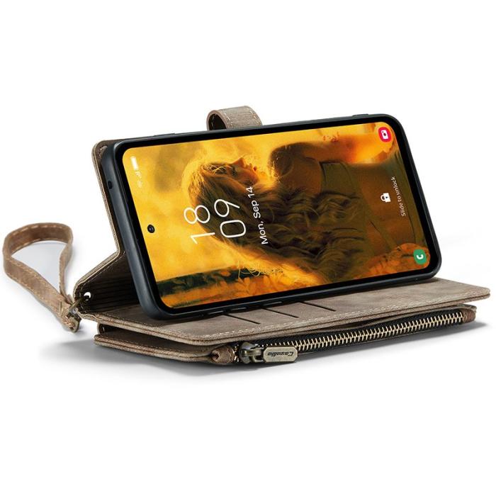 Caseme - CASEME C30 Fodral för Samsung Galaxy S23 FE - Brun PU Läder