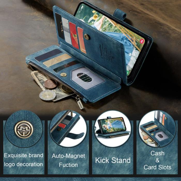 Caseme - CASEME C30 Fodral för Samsung Galaxy S23 FE med Rem - Blå