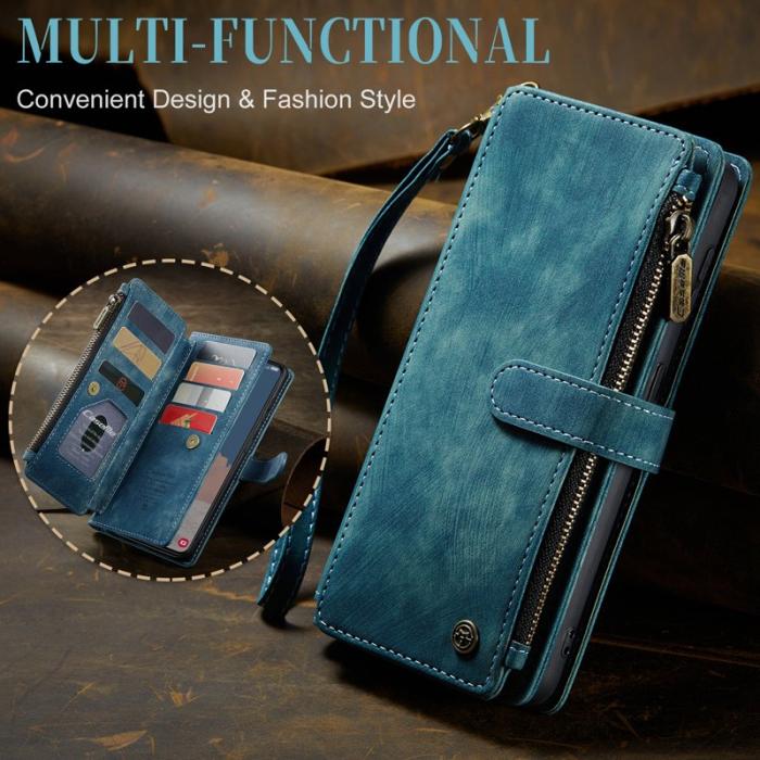 Caseme - CASEME C30 Fodral för Samsung Galaxy S23 med Rem - Blå