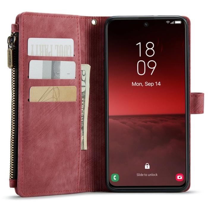 Caseme - CASEME C30 Fodral för Samsung Galaxy S23+ Röd med Rem
