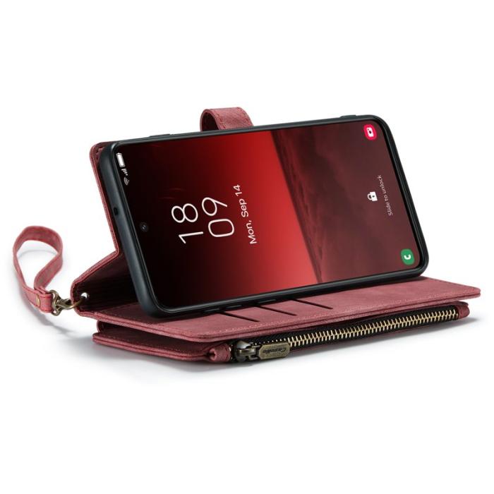 Caseme - CASEME C30 Fodral för Samsung Galaxy S23+ Röd med Rem
