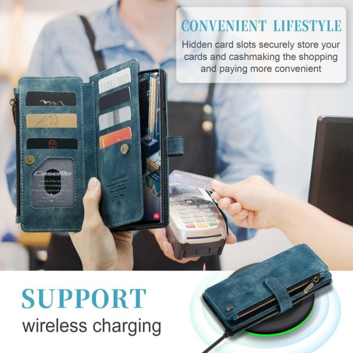 Caseme - CASEME C30 Fodral för Samsung Galaxy S23 Ultra - Blå