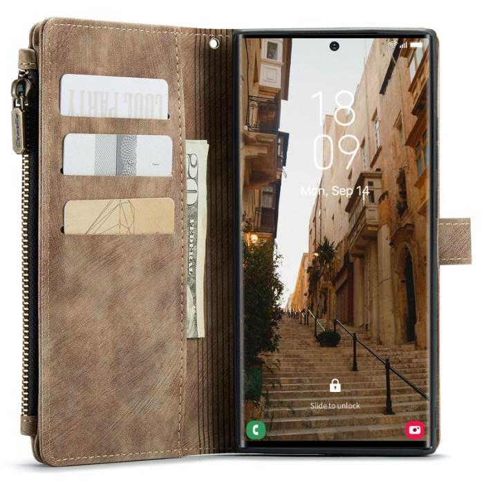 Caseme - CASEME C30 Fodral för Samsung Galaxy S23 Ultra - Brun