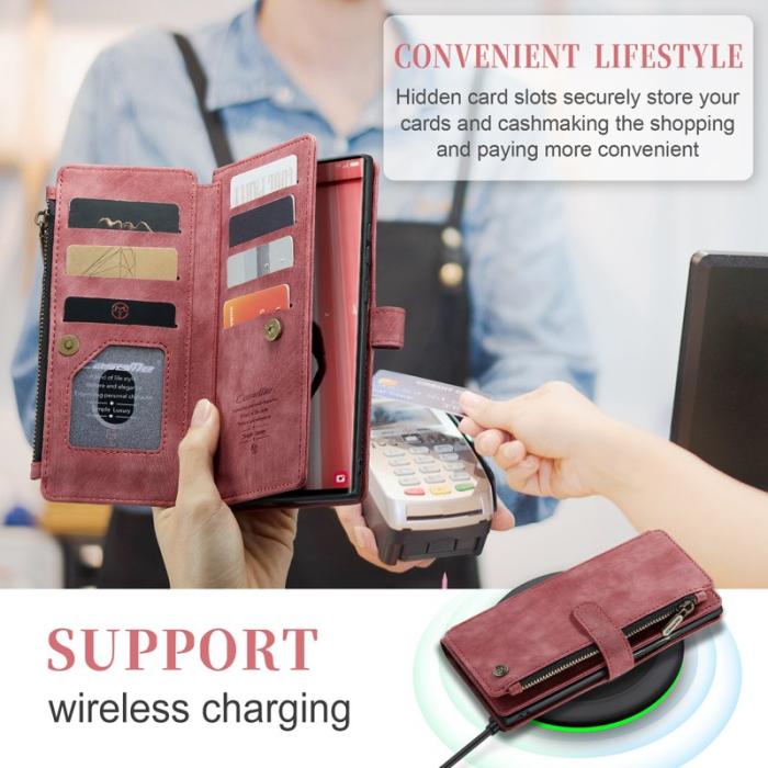 Caseme - CASEME C30 Fodral för Samsung Galaxy S23 Ultra Röd