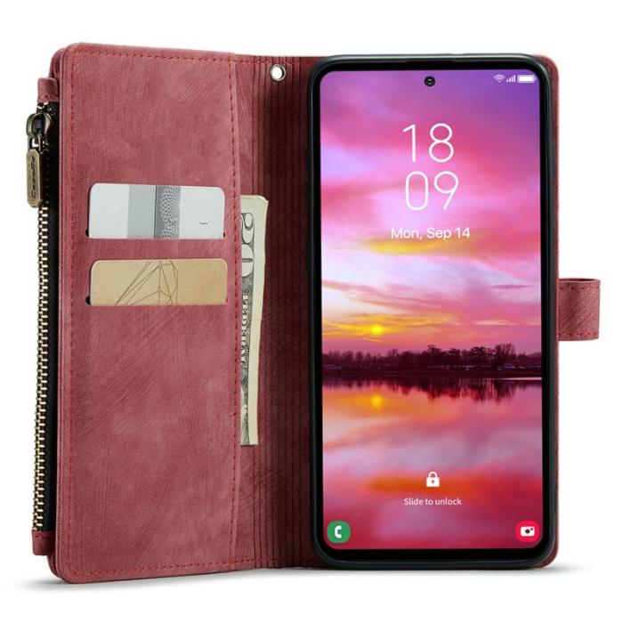 Caseme - CASEME C30 Fodral för Samsung Galaxy S24 med Rem - Röd