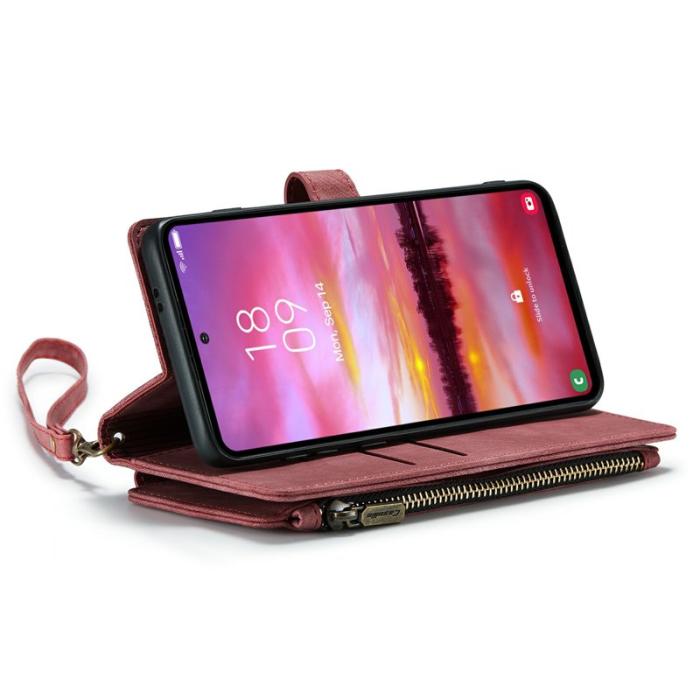 Caseme - CASEME C30 Fodral för Samsung Galaxy S24 med Rem - Röd