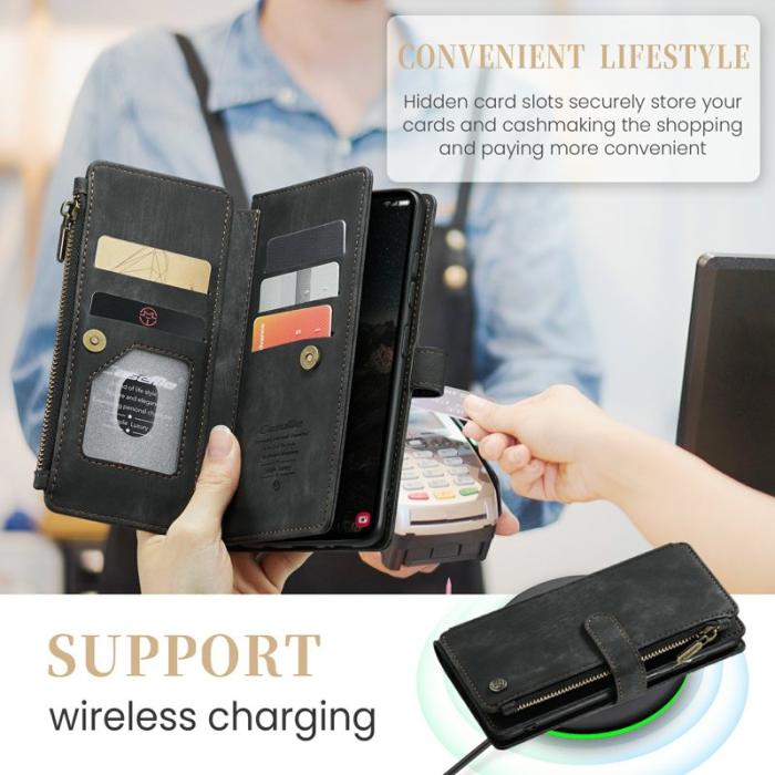 Caseme - CASEME C30 Fodral för Samsung Galaxy S24 med rem - Svart