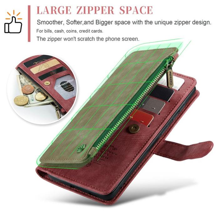 Caseme - CASEME C30 Fodral för Samsung Galaxy S24+ Röd med Rem