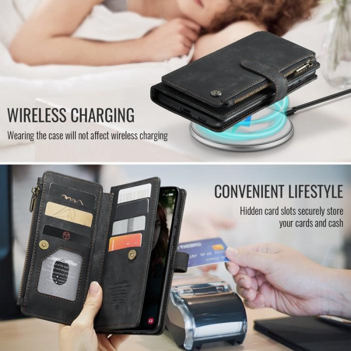 Caseme - CASEME C30 Fodral för Samsung Galaxy S25 FE med rem - Svart
