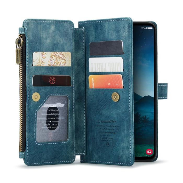 Caseme - CASEME C30 Fodral för Samsung Galaxy S25 med rem - Blå