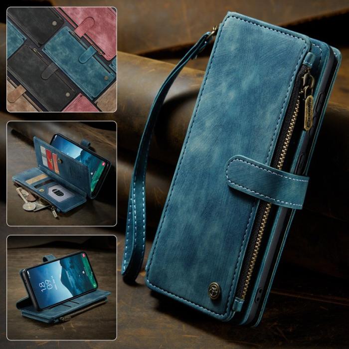 Caseme - CASEME C30 Fodral för Samsung Galaxy S25 med rem - Blå